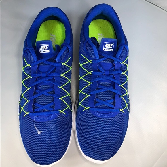 NIKE MEN FLEX FURY 2 BLUE RUNNING CASUAL SHOES - Picture 2 of 8